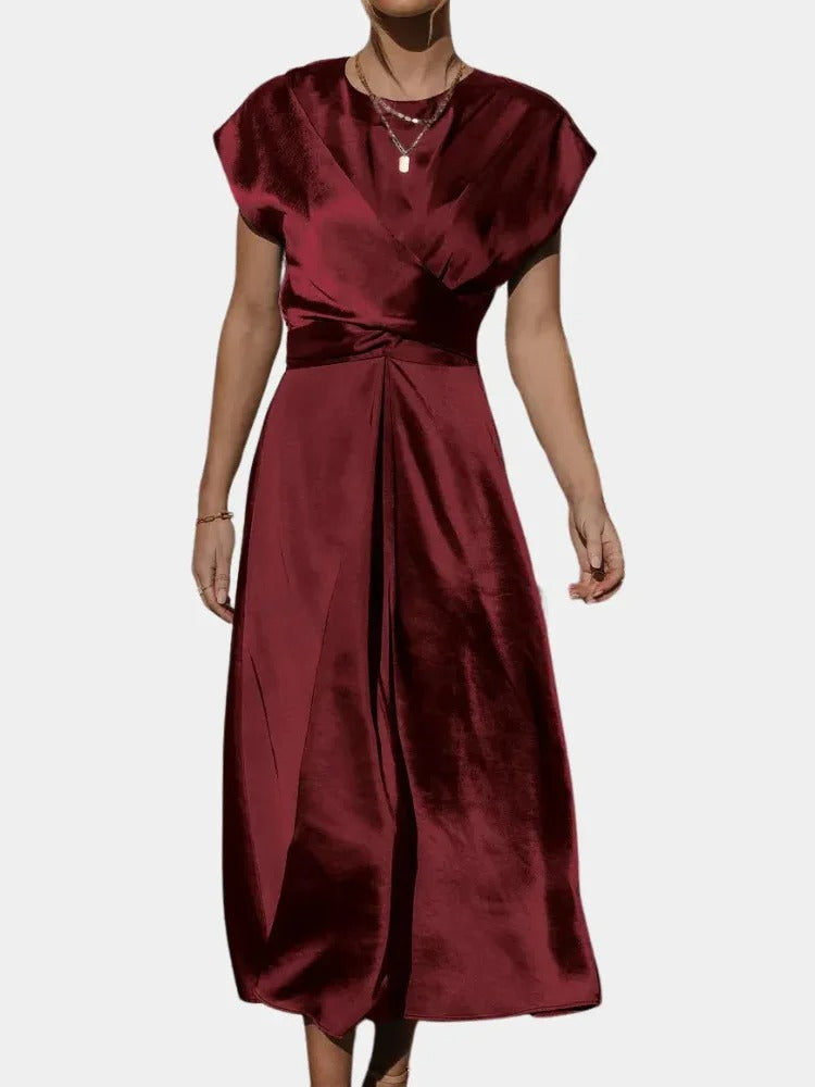 GlamourTie Satin Evening Dress