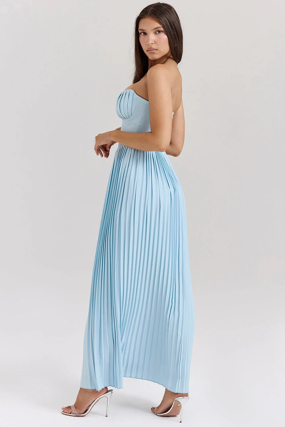 Glamour Curve Strapless Flare Dress