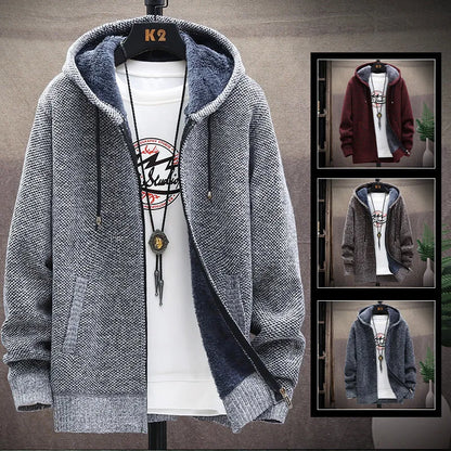 Men's Fleece Hooded Cardigan