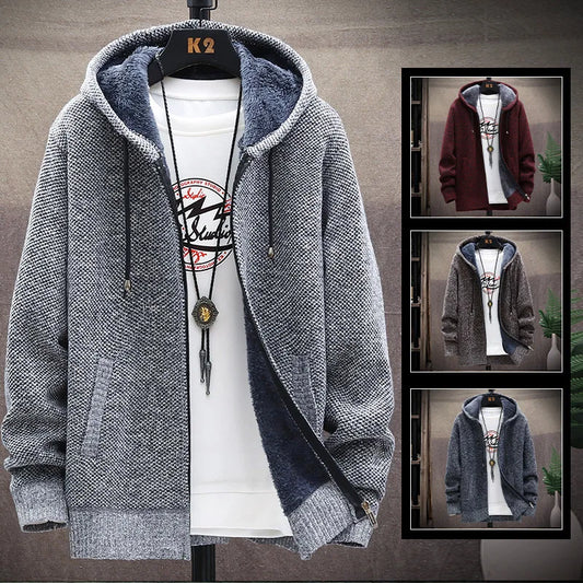Men's Fleece Hooded Cardigan