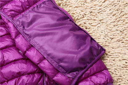 Women's Lightweight Hooded Duck Down Puffer Jacket