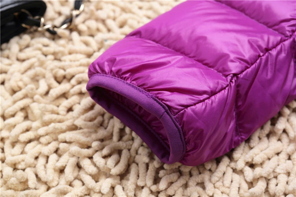 Women's Lightweight Hooded Duck Down Puffer Jacket