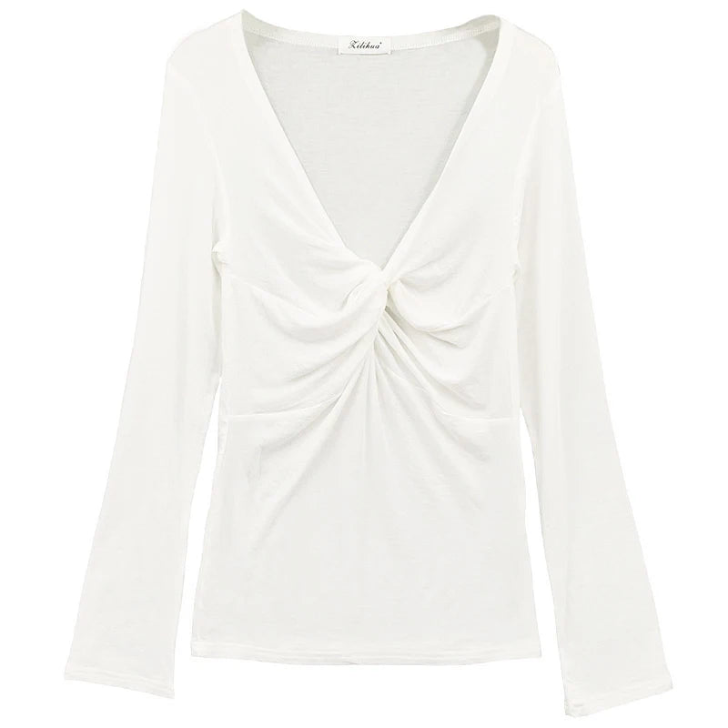 Vibe Slim V-Neck Crop Top