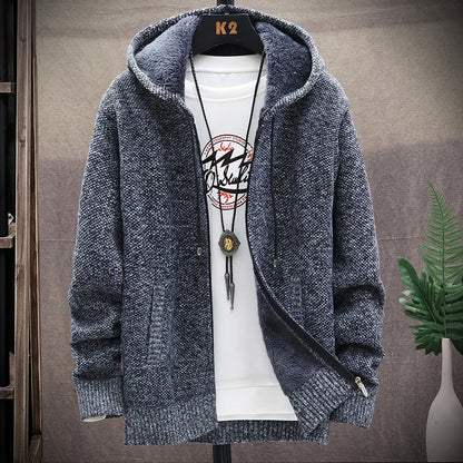 Men's Fleece Hooded Cardigan