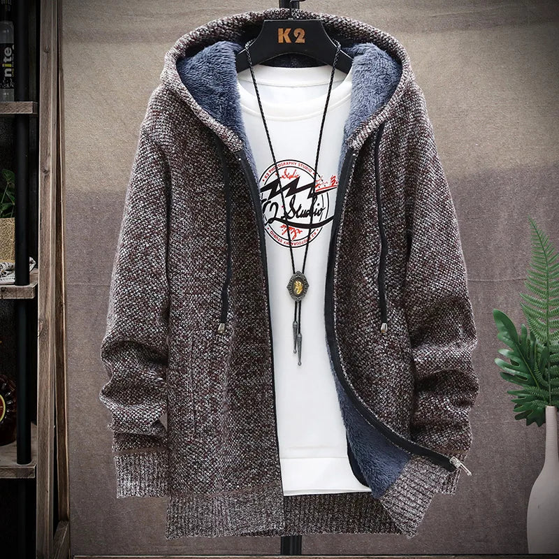 Men's Fleece Hooded Cardigan