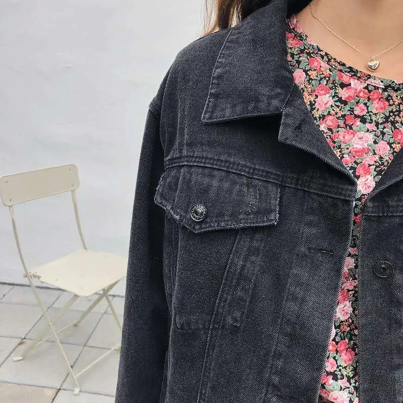 Boho Bloom Embroidered Denim Jacket