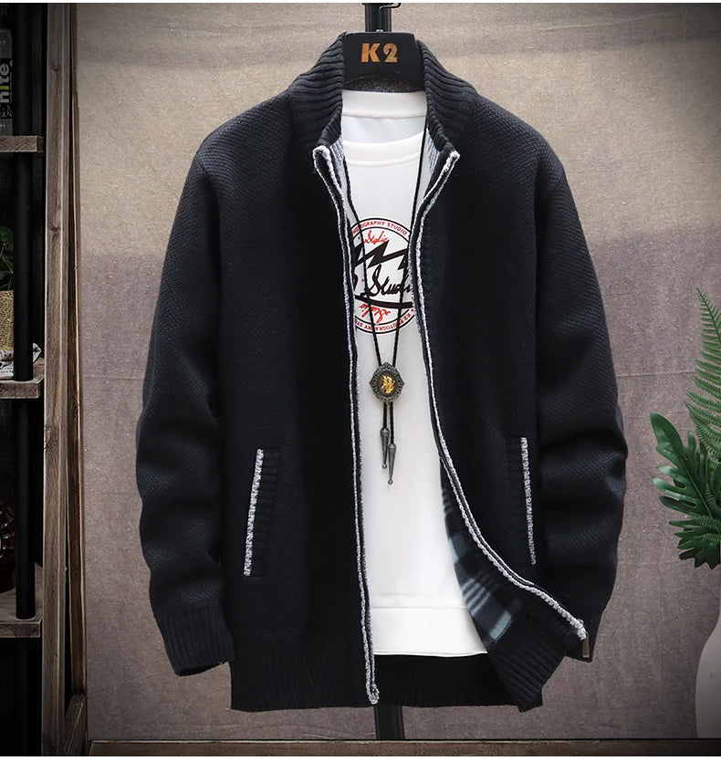 Men's Fleece Hooded Cardigan