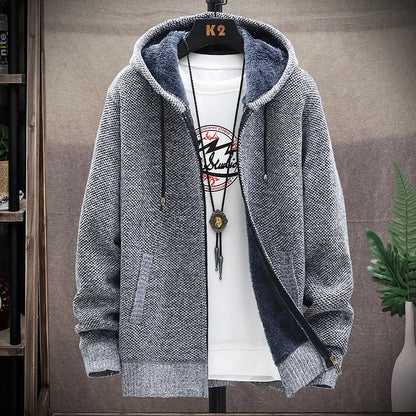 Men's Fleece Hooded Cardigan