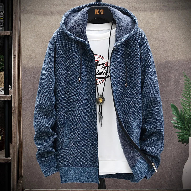 Men's Fleece Hooded Cardigan