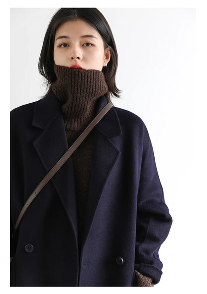 Women's Loose-Fit Turtleneck Knit Sweater