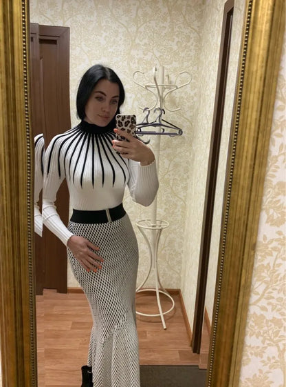 Monochrome Muse Knit Turtleneck
