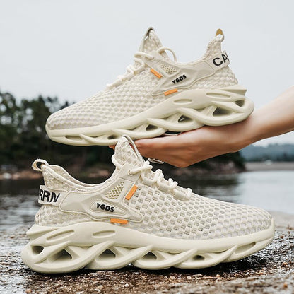 Crossover Hollow Knit Sneakers