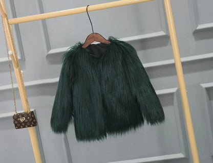 Cozy Pelt Faux Fur Button Coat