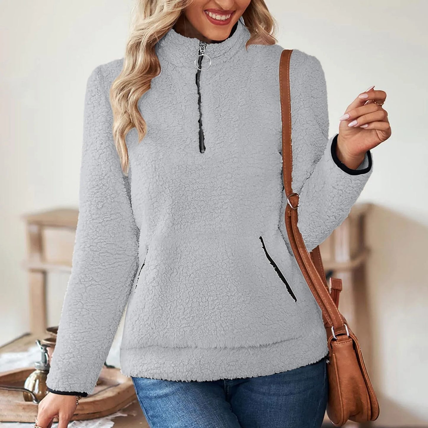 Cozy Zest Half-Zip Wool Pullover