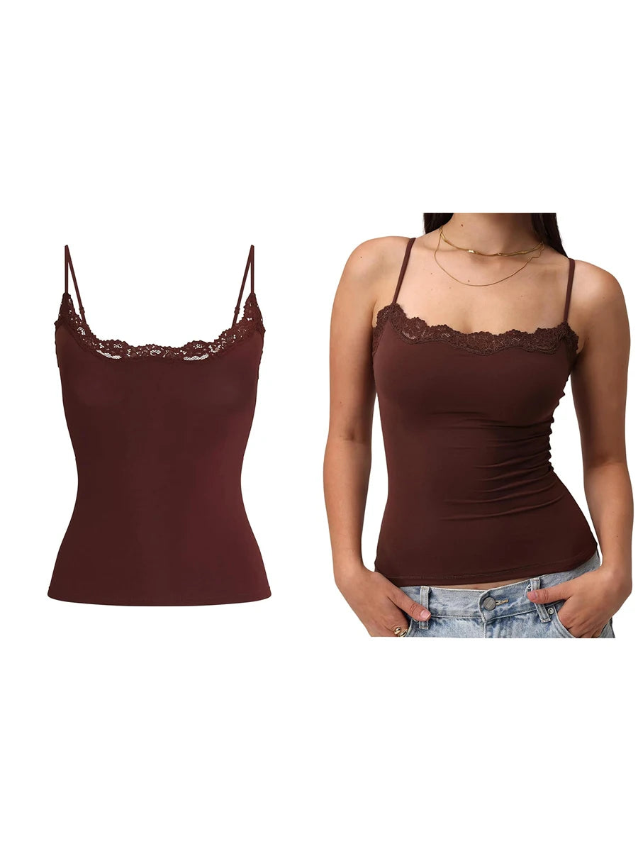 Lace Trim Slim Fit Camisole