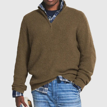 RegalZip Stand Collar Knit Jacket