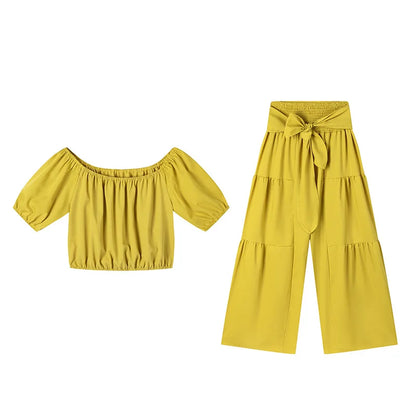 Luxe Curve One-Shoulder Pants Set