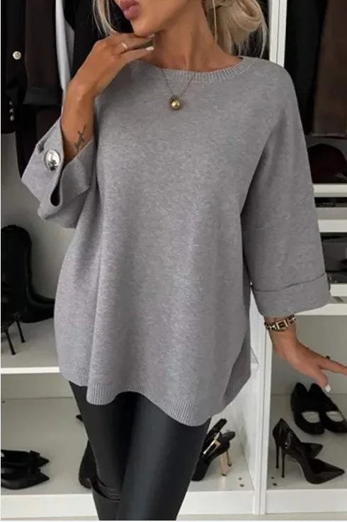 Mod Muse Buttoned Knit Pullover