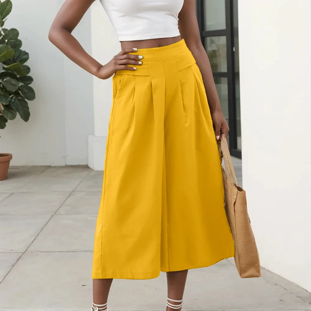 Art Ease Cotton Linen Wide Leg Pants