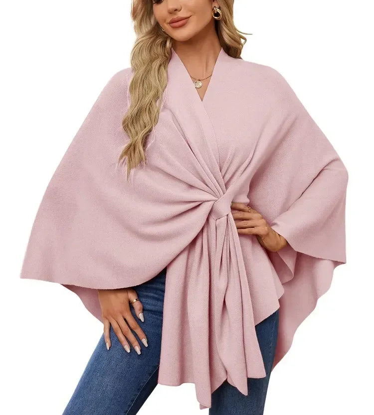 Soft V-Neck Shawl Wrap