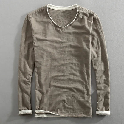 Raw Edge Vintage V Neck Tee