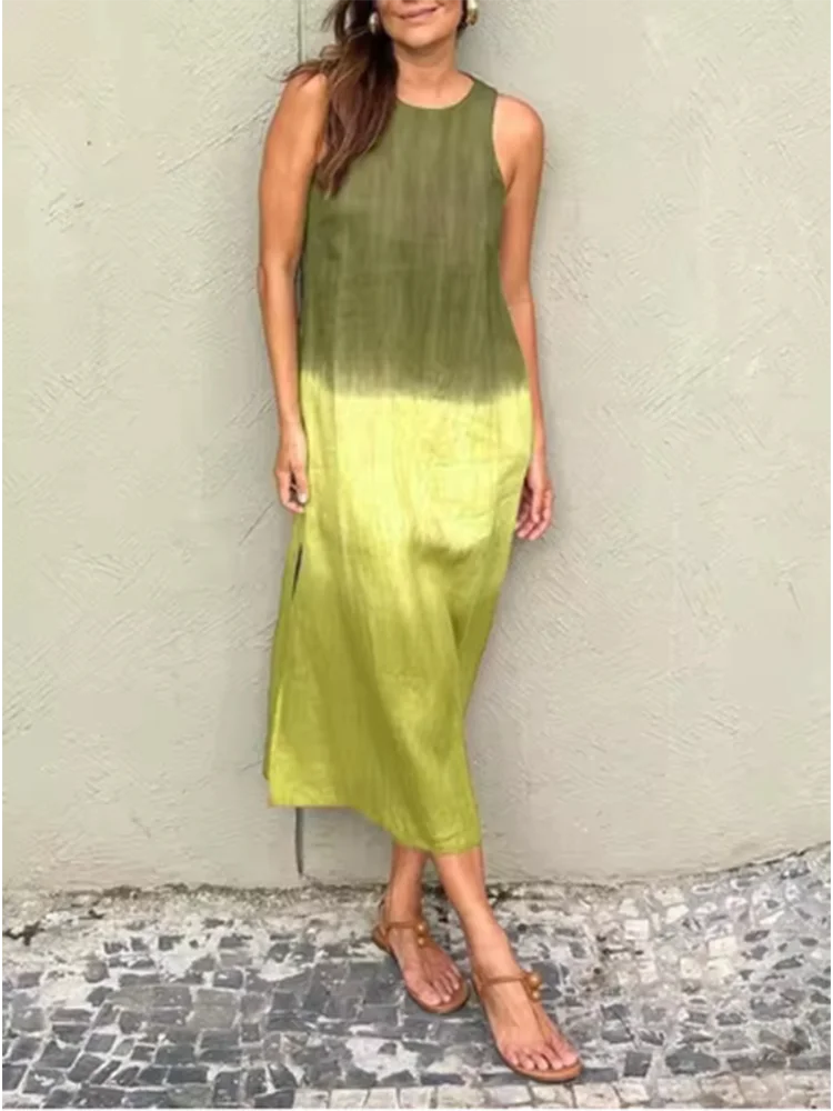 SunFade Elegant Gradient Vacation Dress