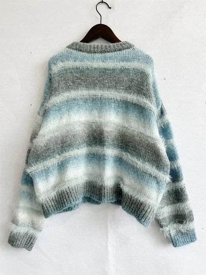 Cozy Gradient Stripe Knit Sweater