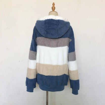 Oversized Plush Hooded Jacket