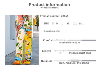 Vibrant Colorblock Wide-Leg Two-Piece Set