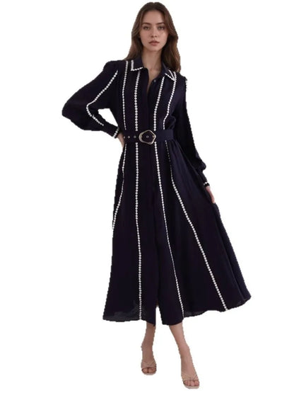 Stripe Muse Ruffle Shirt Dress