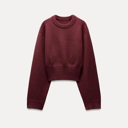 Chic Fluffy Knit Short Sweater