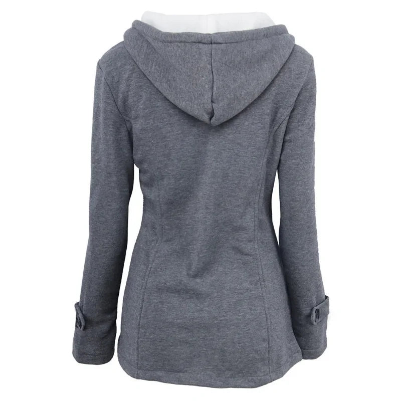 Hooded Zip Up Overcoat