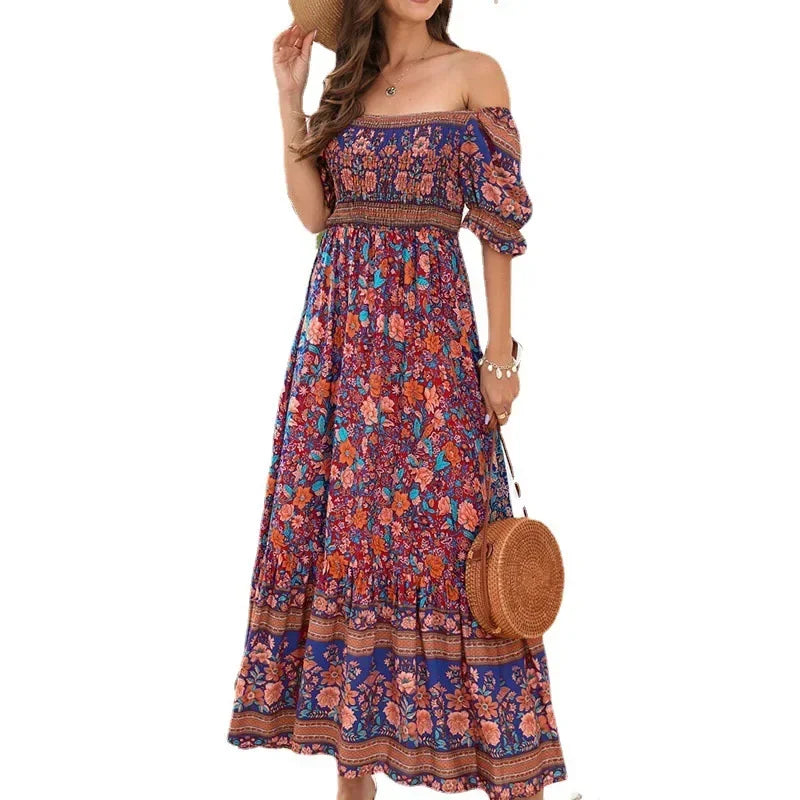 Sunlit Garden Pleated Boho Sundress