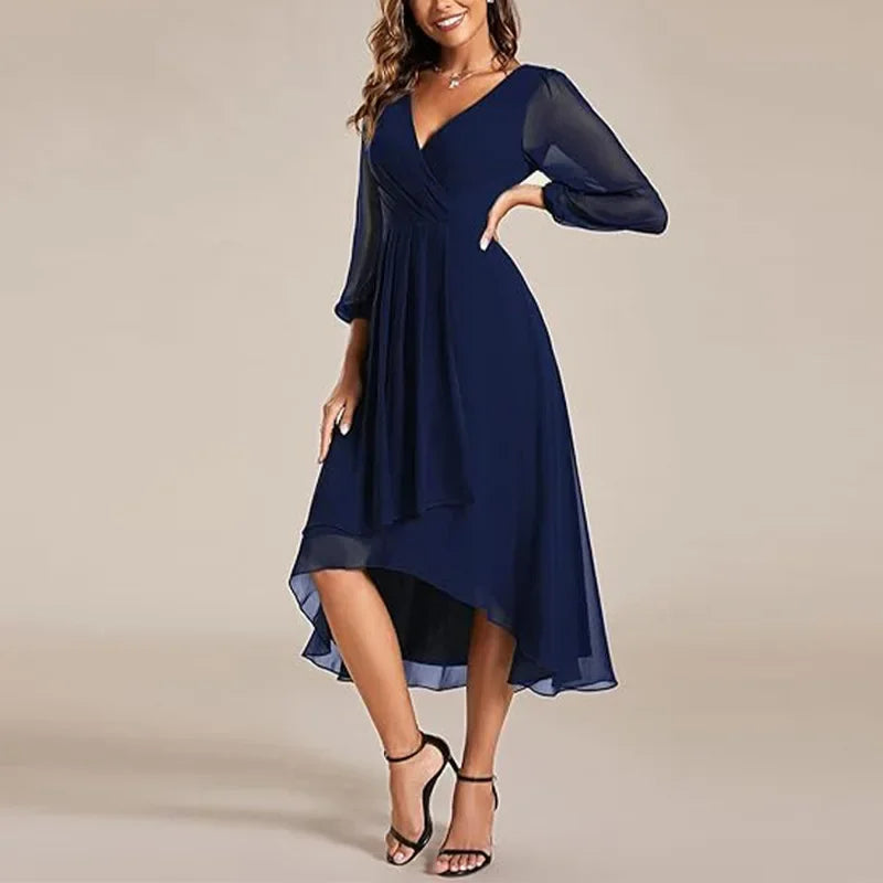Graceful Ruffle Chiffon Dress