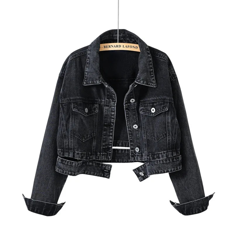 Moon Fade Button-Up Denim Coat