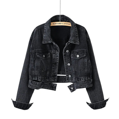 Moon Fade Button-Up Denim Coat