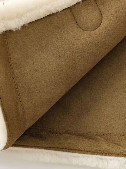 Thick Faux Fur Toggle Jacket