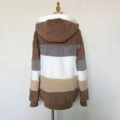 Oversized Plush Hooded Jacket