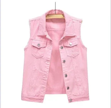 ColorPop Plus Size Denim Vest