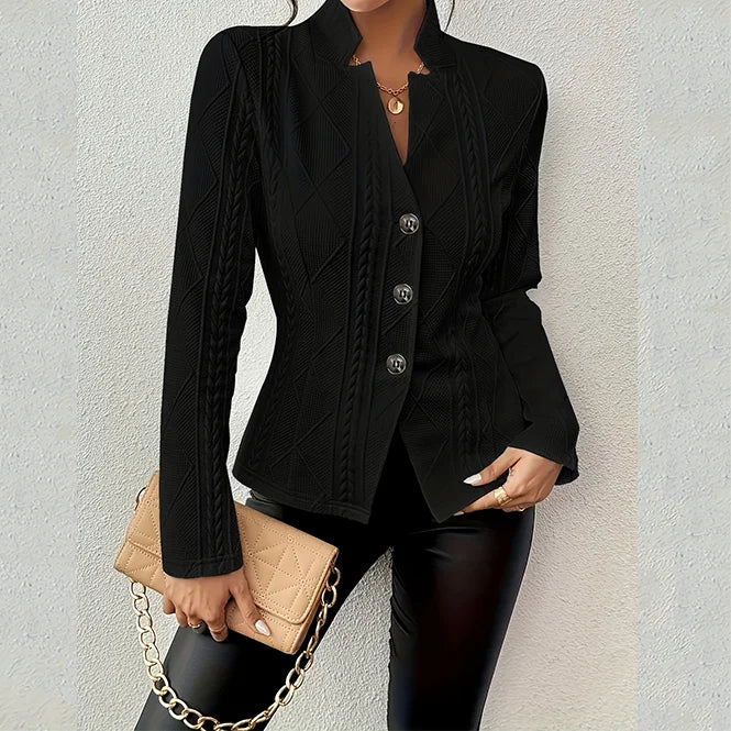 Elegant Floral Slim Fit Blazer Coat