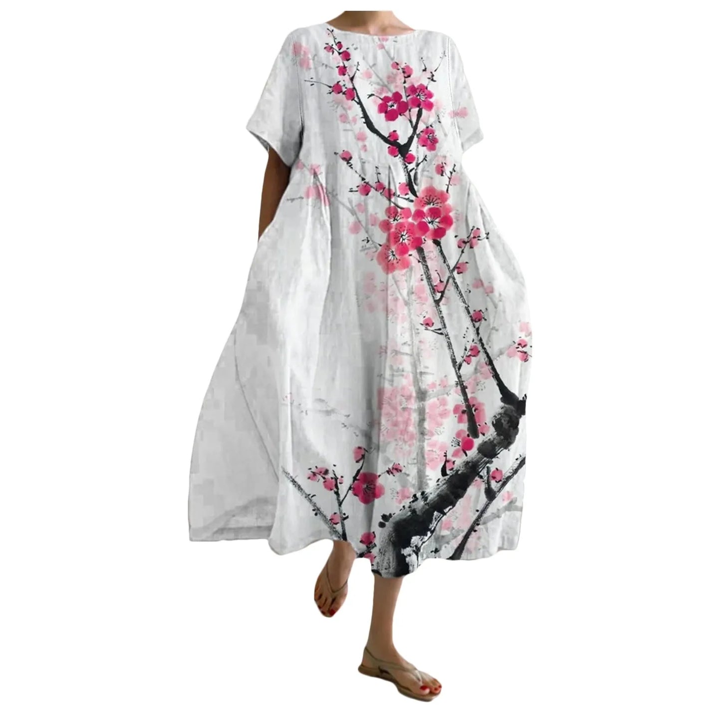 Boho Bloom Oversized Flowy Dress
