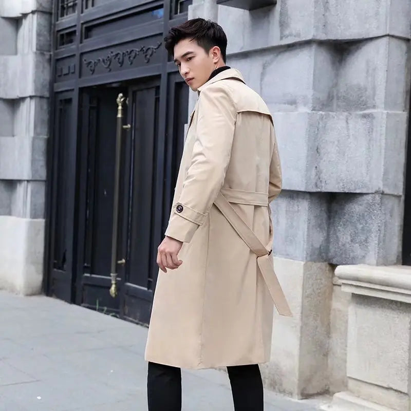Brit Chic Men's Knee-Length Overcoat