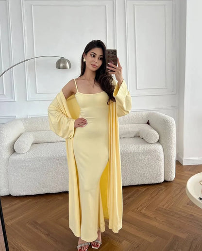 Slim Fit Suspender Dress Set