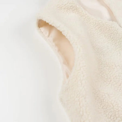 Embroidered Lamb Wool Winter Vest