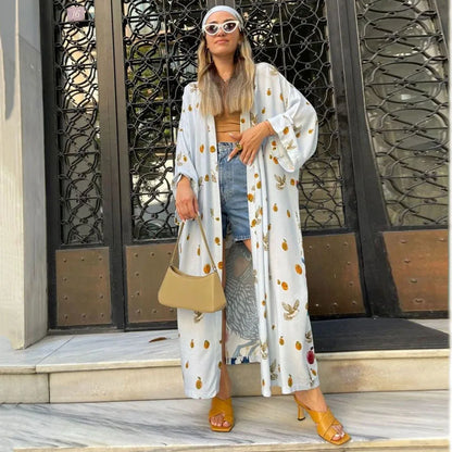 Boho Floral Kimono Beach Cover Up
