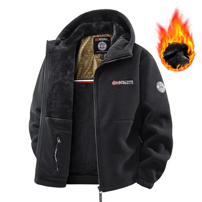 Men’s Retro Sports Lamb Wool Jacket