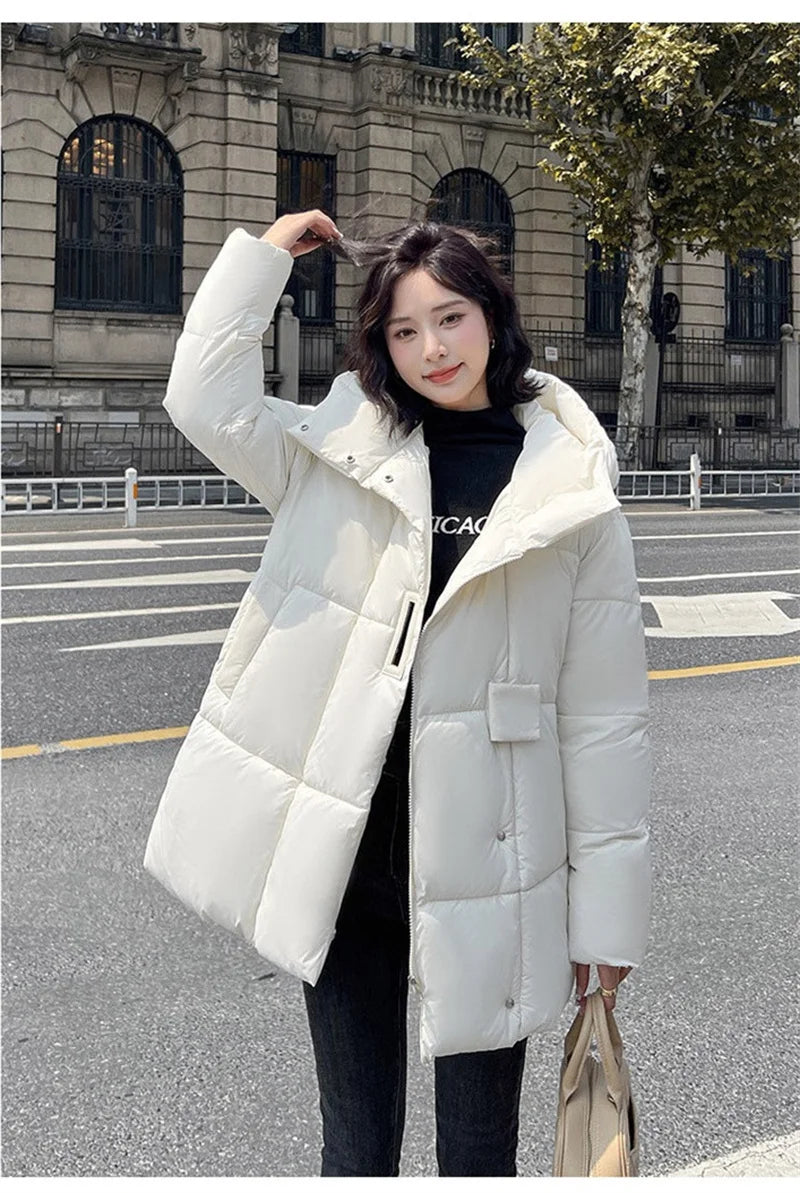 Cozy Hood Loose Winter Cotton Parka