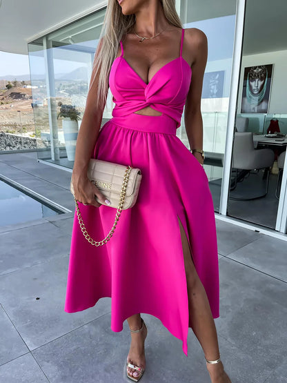 Backless V-Neck Camis Dress