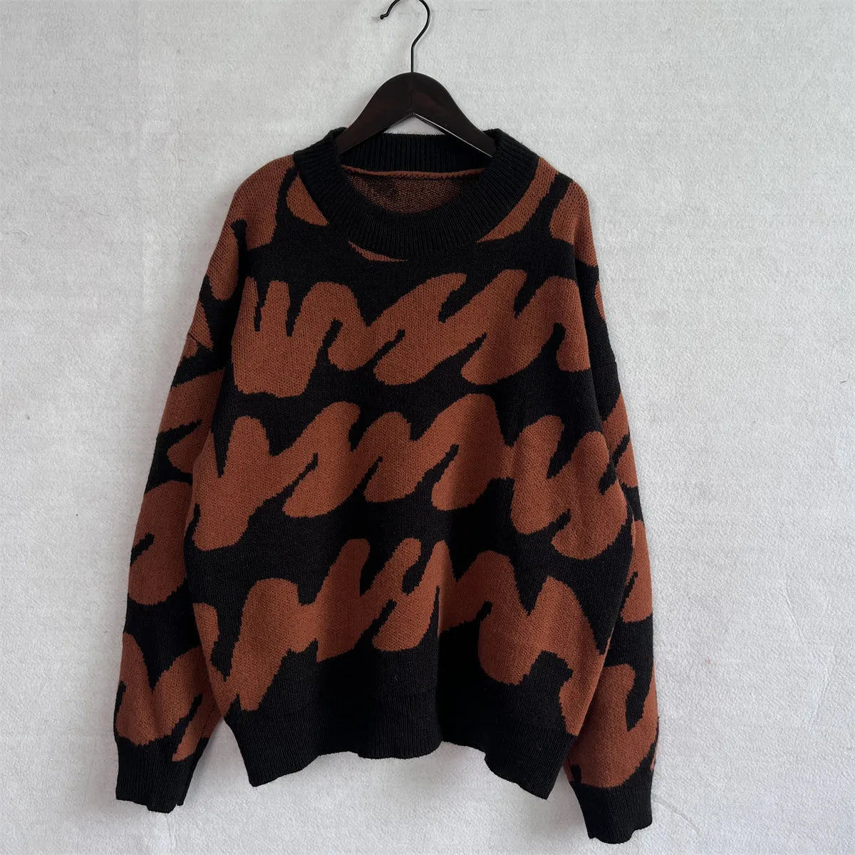 Stripe Craft Patchwork Knit Pullover