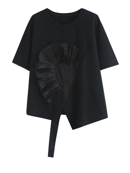 Ruffle Charm Loose Tee